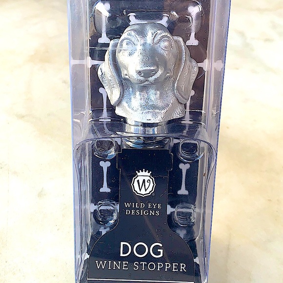 WILD EYE DESIGNS WINE STOPPER SILVER DACHSHUND - Picture 5 of 6